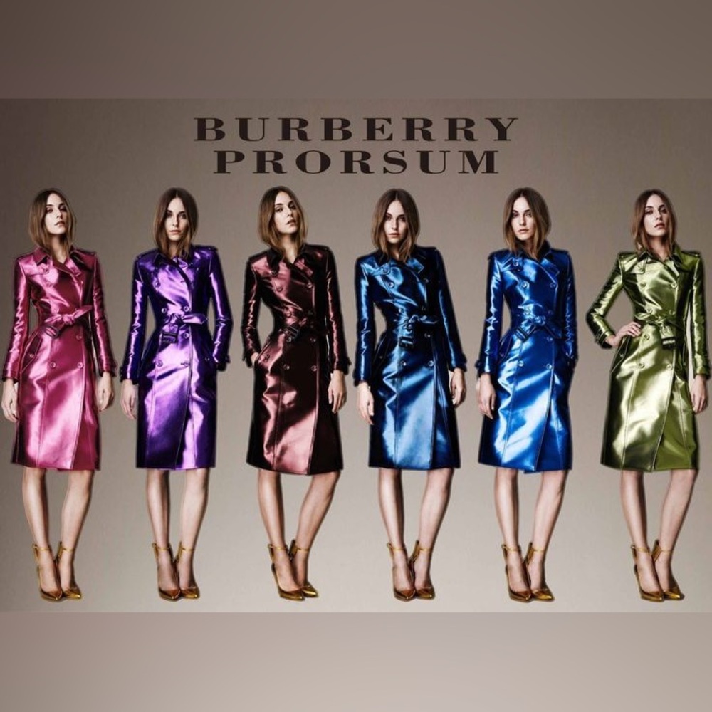 Burberry Prorsum Purple Metallic Trench Coat Runway Collection SUPER RARE US 2